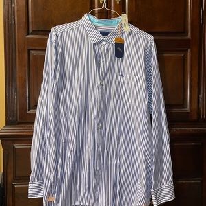 Tommy Bahama Men’s  XXL blue stripped button down